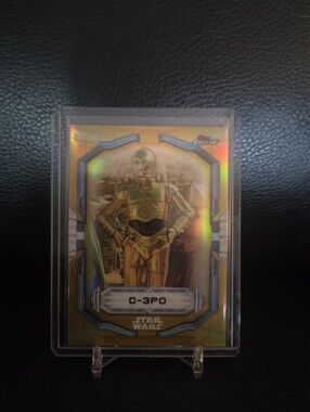 Topps Star Wars Finest C-3PO Gold Refractor Limited #38/50 Trading Card